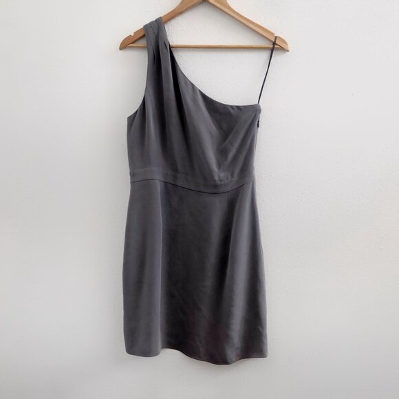 J. CREW 100% Silk One Shoulder Dress Size 10 - Picture 1 of 8